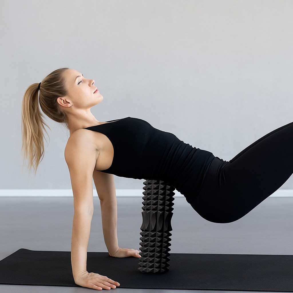 Foam Roller Trigger Point - EVAフォームフィットネスバックローラー、トリガーポイント高密度ヨガフォームローラー、安定したセルフマッサージツール、フィットネスヨガコラムエクササイズ
