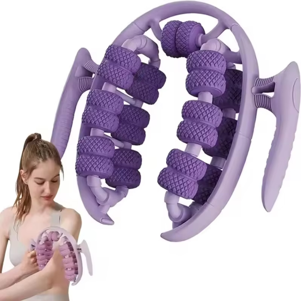 Foam Roller Trigger Point - 1Pc 26 ホイール環状脚クランプマッサージャー 360 度回転多機能セルライトマッサージハンドヘルドスムーズツール