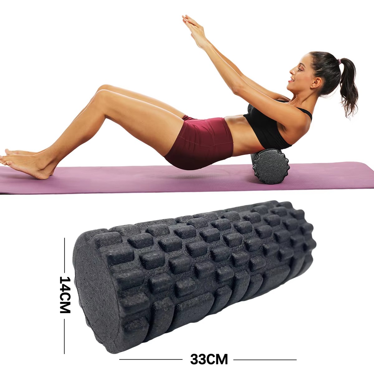 Foam Roller Trigger Point - 30/33 センチメートルフィットネスフォームローラーヨガマッサージローラー EPP ピラティスフォームボディ筋肉マッサージローラー治療演習ジムホームエクササイズ