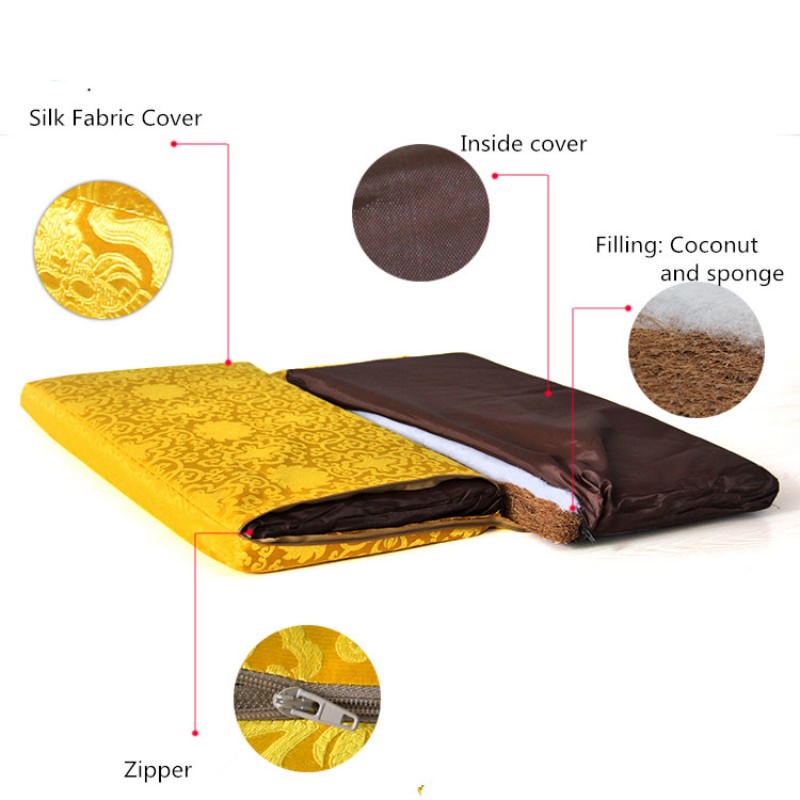 ザブトン瞑想クッション 中国禅仏教ザフとセット2ピース 正方 - Meditation Cushion Zafu のレビューと価格