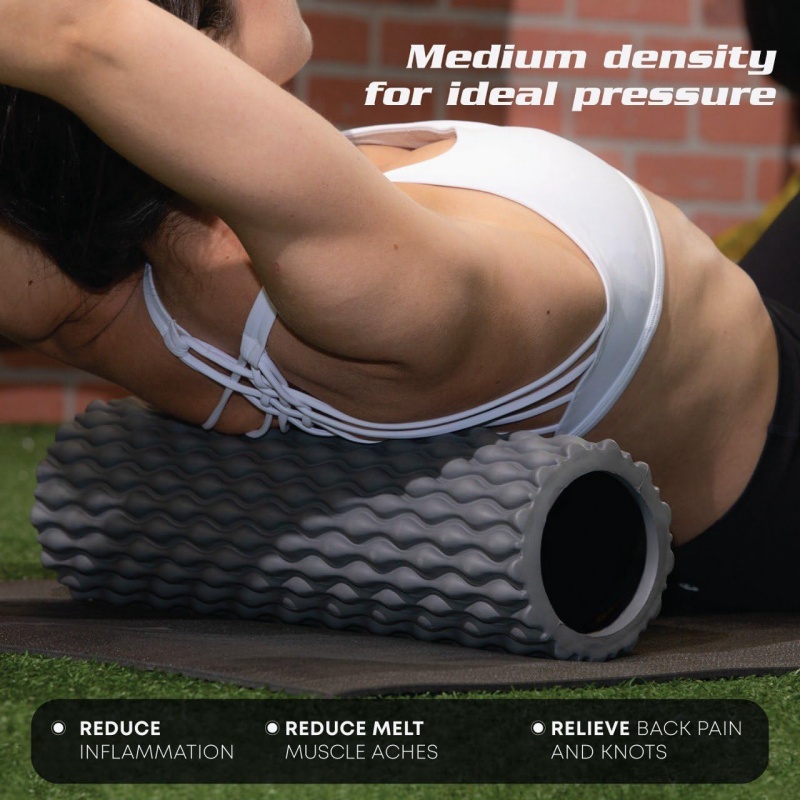 筋肉マッサージ用のテクスチャーフォームローラー,中密度,背中 - Foam Roller Trigger Point のレビューと価格