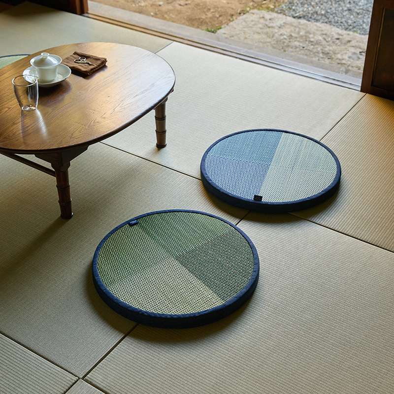 ‌ 日本ラウンド座布団瞑想クッション天然編組畳フロアマット茶 - Meditation Cushion Zafu のレビューと価格