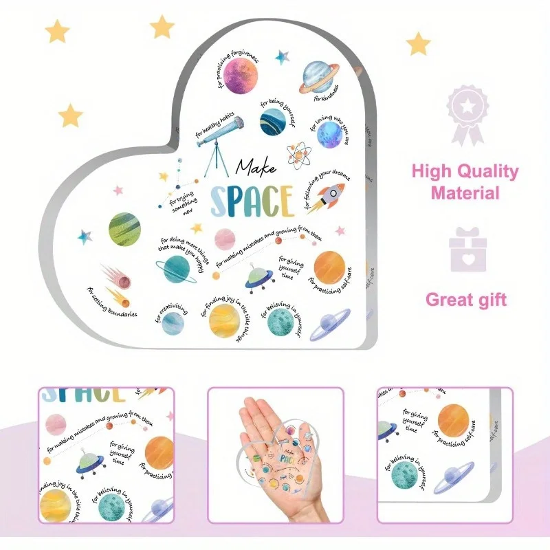 アクリル製ハート型メンタルヘルス装飾品 - セラピストオフィ - Health Wellness Mental Health のレビューと価格