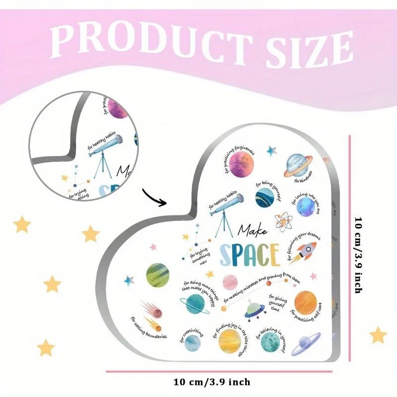 アクリル製ハート型メンタルヘルス装飾品 - セラピストオフィ - Health Wellness Mental Health のレビューと価格
