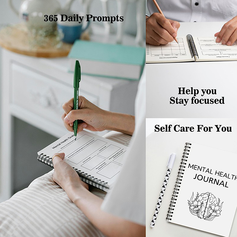 新しいメンタルヘルスジャーナル、メンタルヘルスプランナー、ウ - Health Wellness Mental Health のレビューと価格