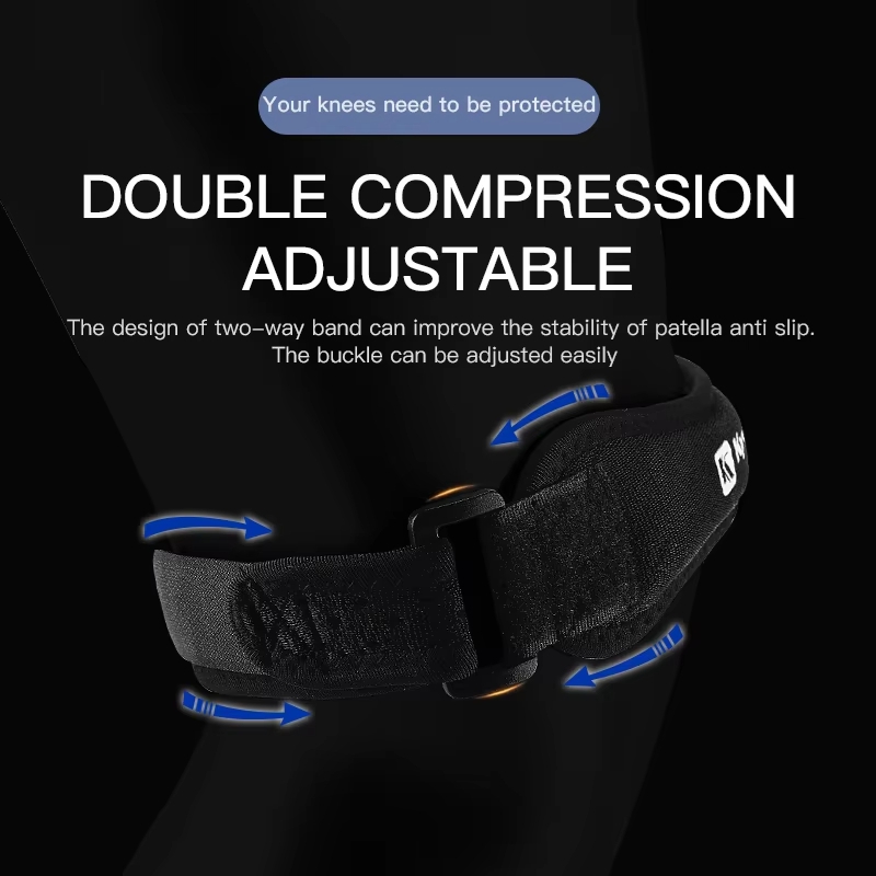 屋外スポーツ用膝パッド 膝蓋骨腱サポートブレース 調整可能  - Compression Knee Sleeve のレビューと価格