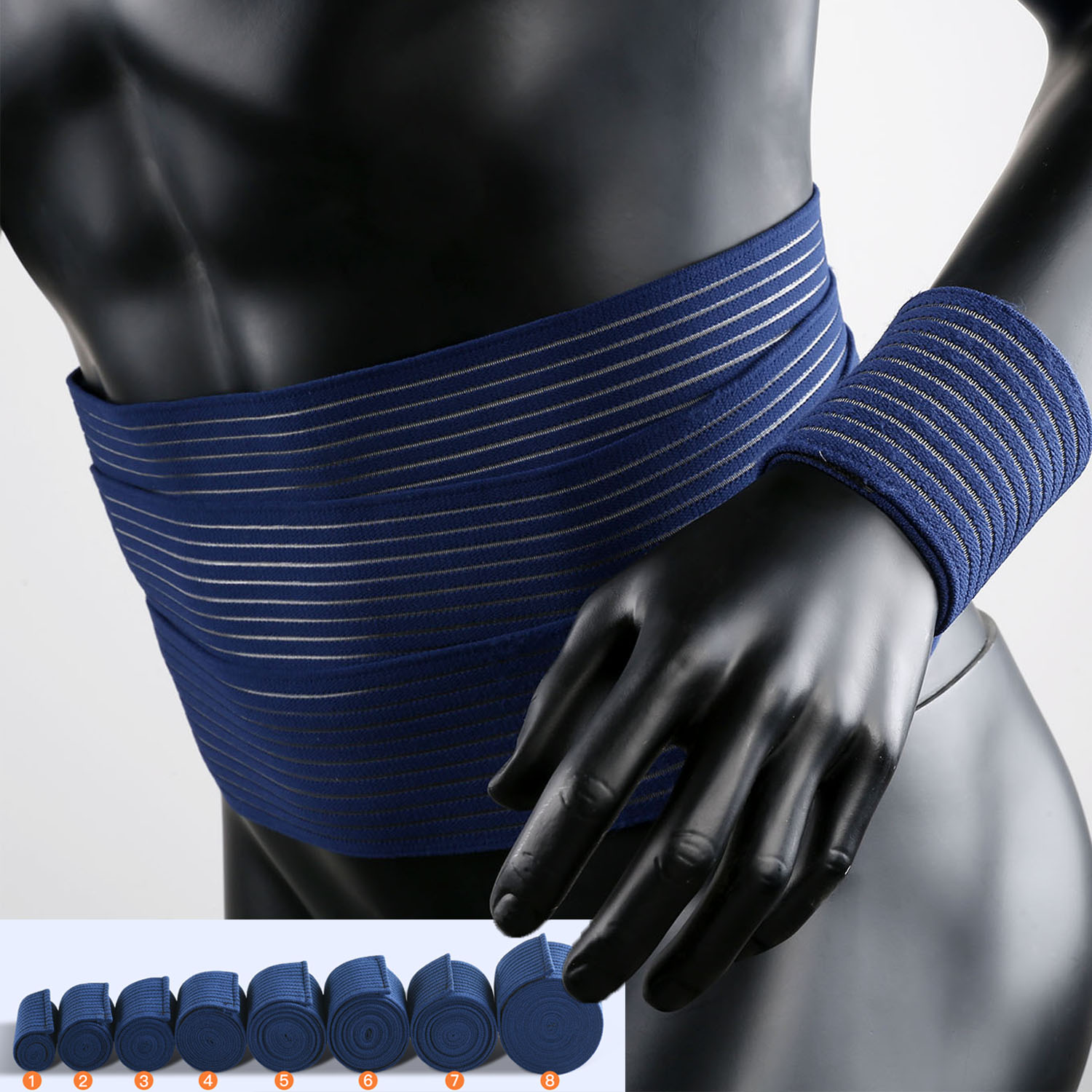 1 PC テープ圧縮包帯足首スポーツ肘プロテクターパッドラッ - Compression Knee Sleeve のレビューと価格