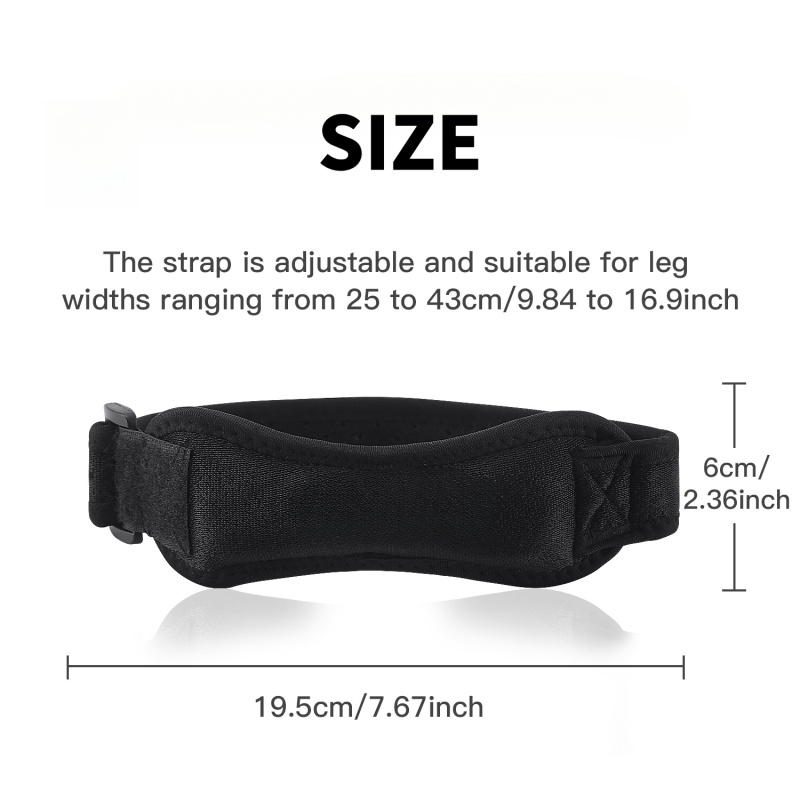 1 ピース膝膝蓋骨腱膝サポートストラップブレース調節可能な衝 - Compression Knee Sleeve のレビューと価格